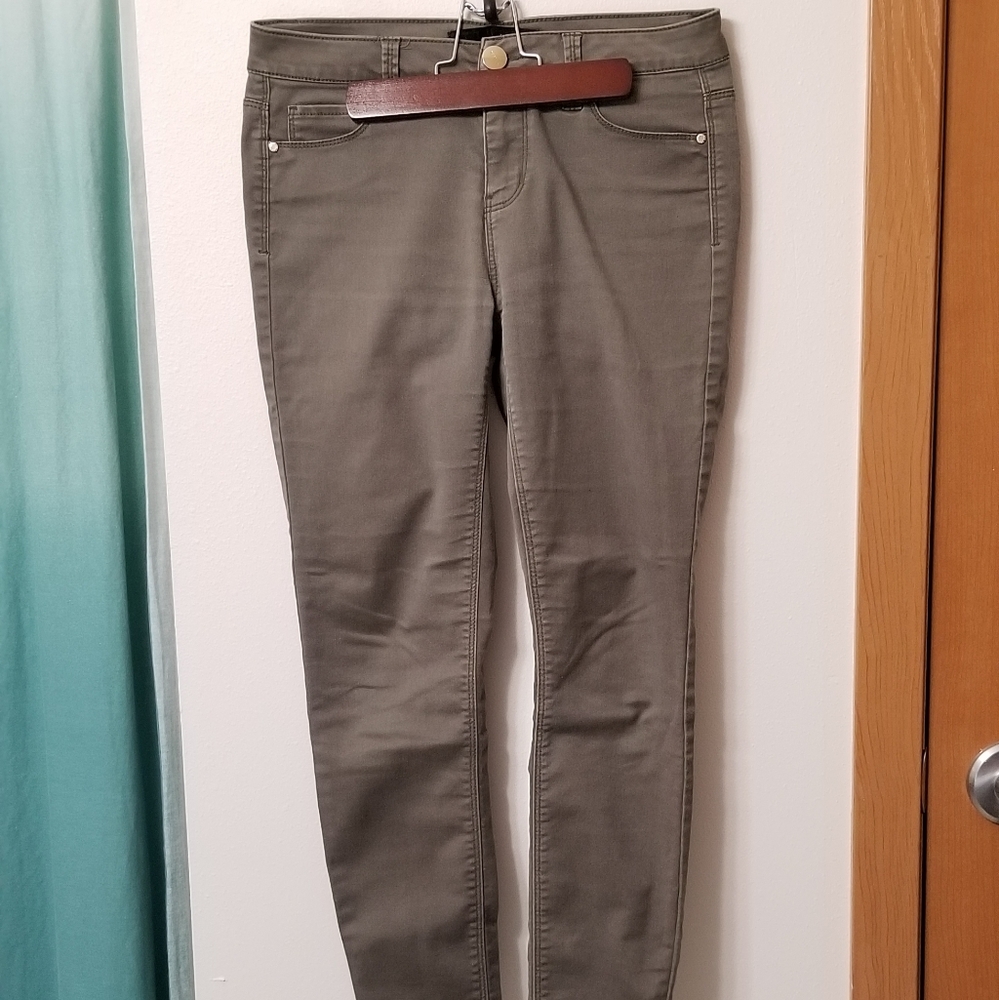 Tinsel Olive Green Skinny Jeans